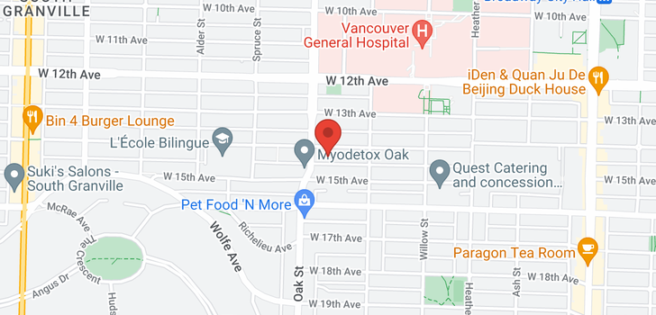 map of 203 966 W 14TH AVENUE